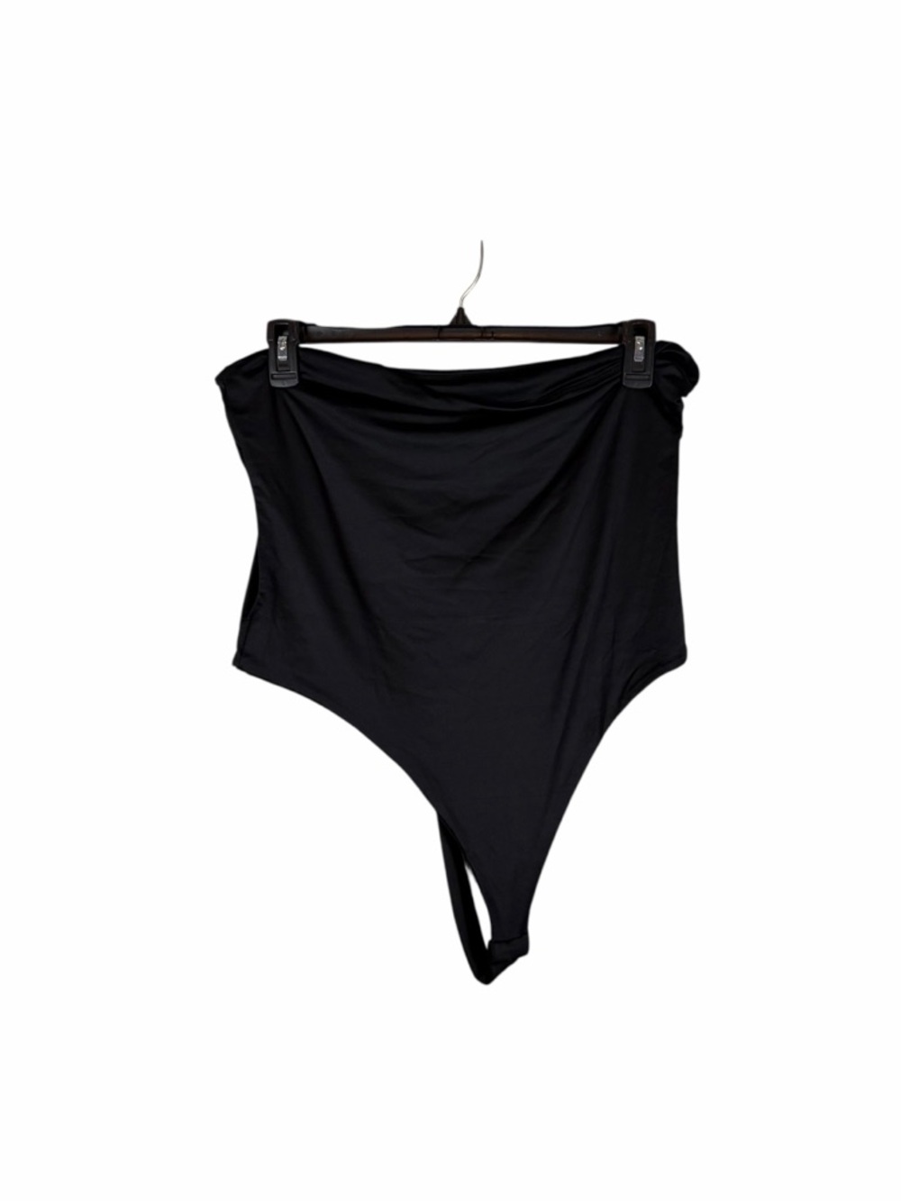 Fashion Nova Contour Double Lined Strapless Bodysuit Black 2X NWT